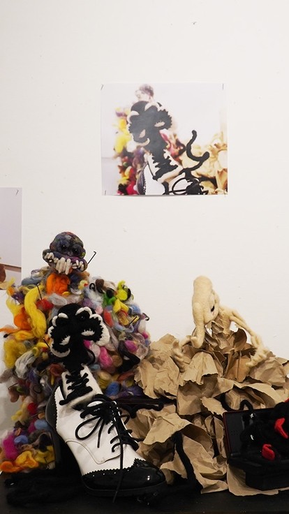 A level one exhibit using fabric (abstract)