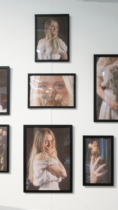 A range of frames with photography work portraiture