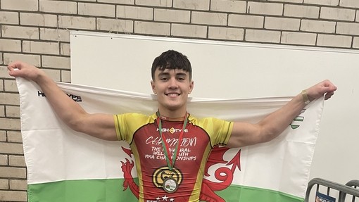 Student Dainton Harris at Welsh Youth MMA Championships