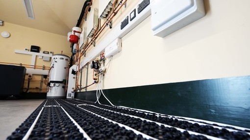Some of the equipment at the centre, heat pumps for example