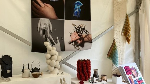 The Carmarthen School of Art stall at the Cardigan craft festival
