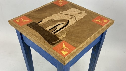 A table Hephzibah made with Talley Abbey on it