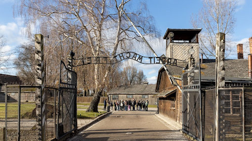 the gates of the concentration camp