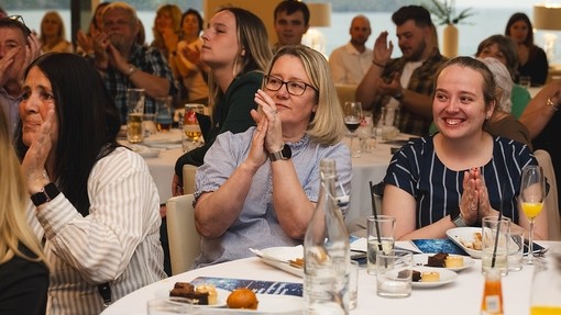 A shot of the crowd watching the awards take place