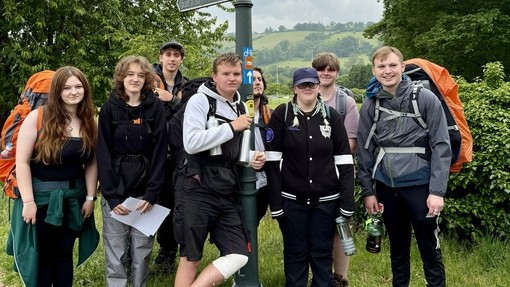 Bethan on expedition in the outdoors with other students
