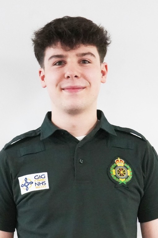 A head shot of Zach in his NHS uniform