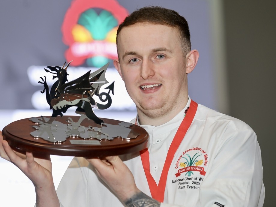 Coleg Ceredigion lecturer Sam Everton at National Chef of Wales competition