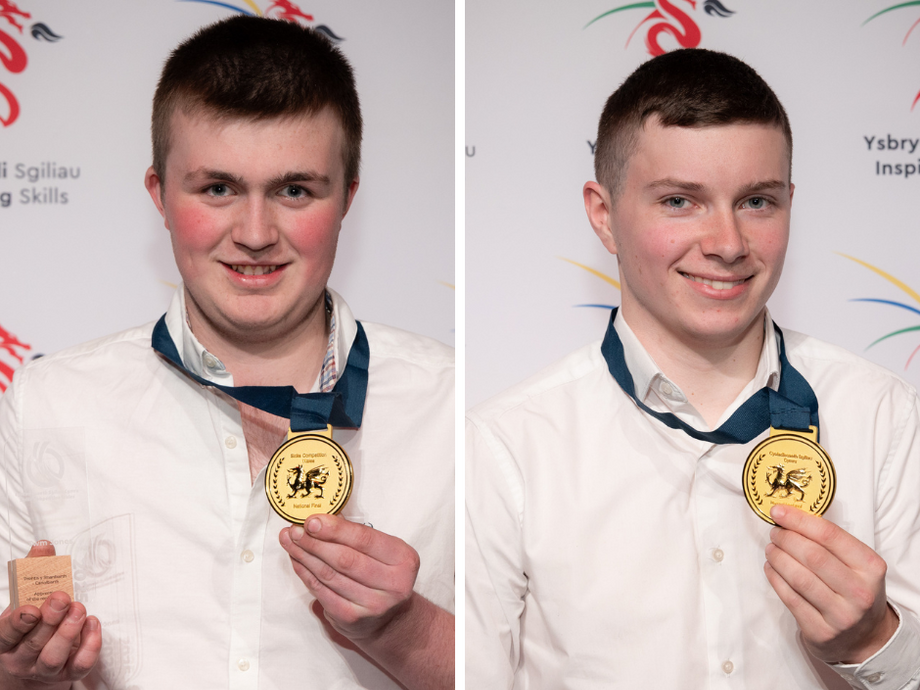 Guto Rogers and Twm Jones with Gold medals