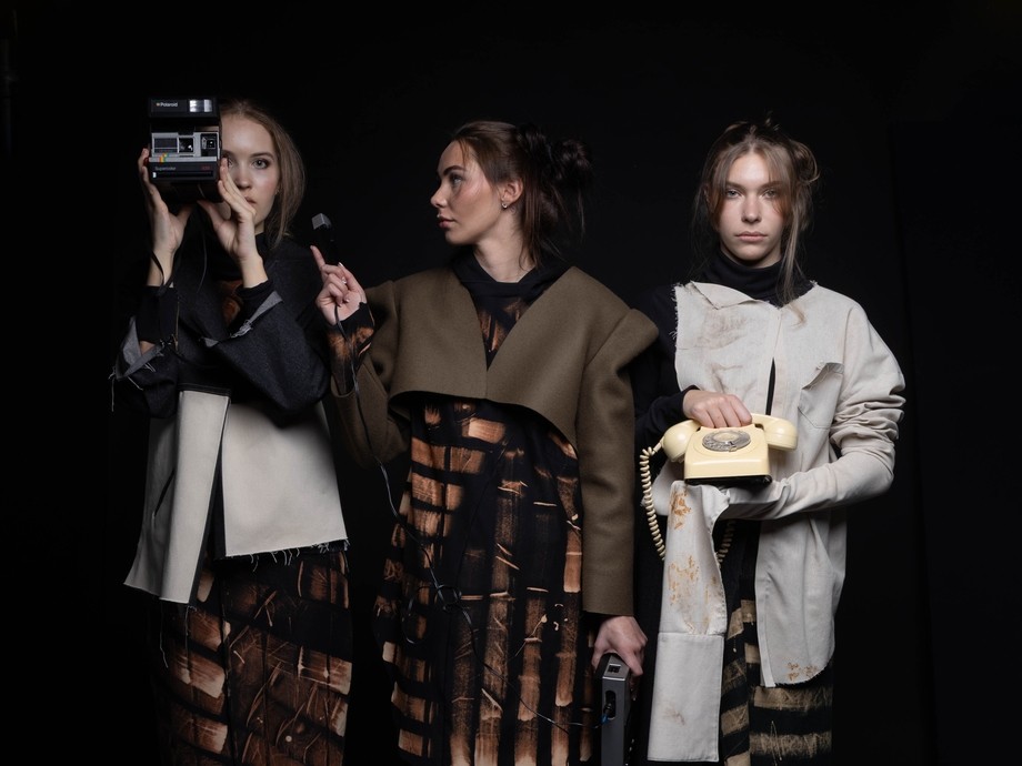 Three models wearing an example of what will be shown at the catwalk event