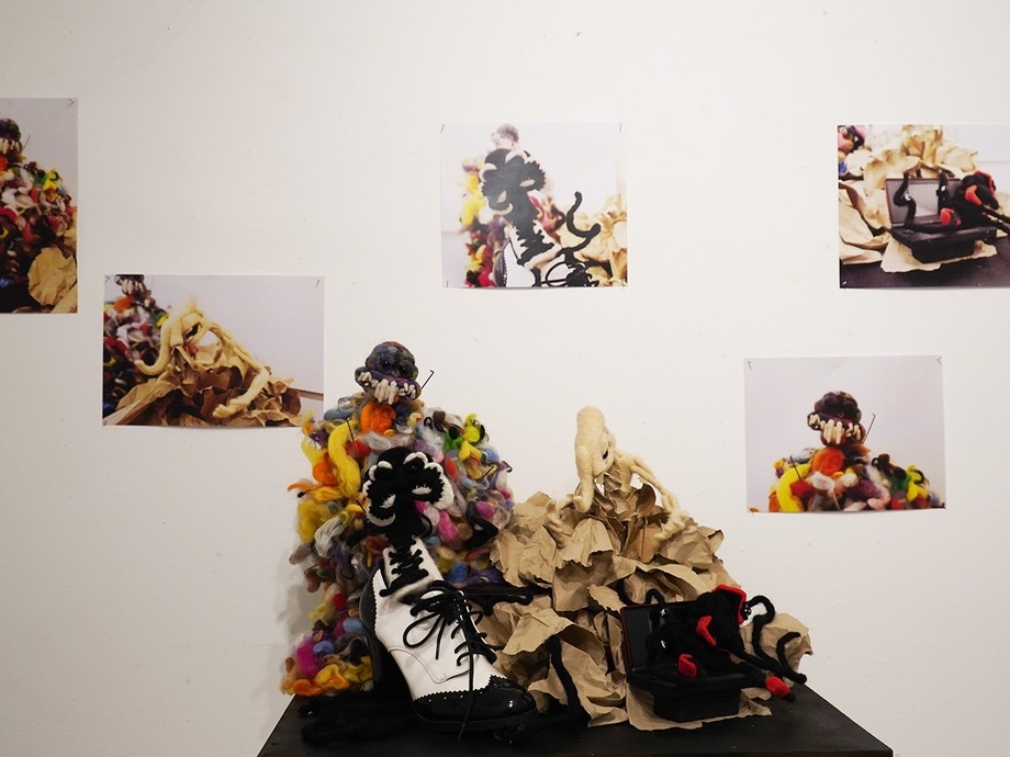 A level one exhibit using fabric (abstract)