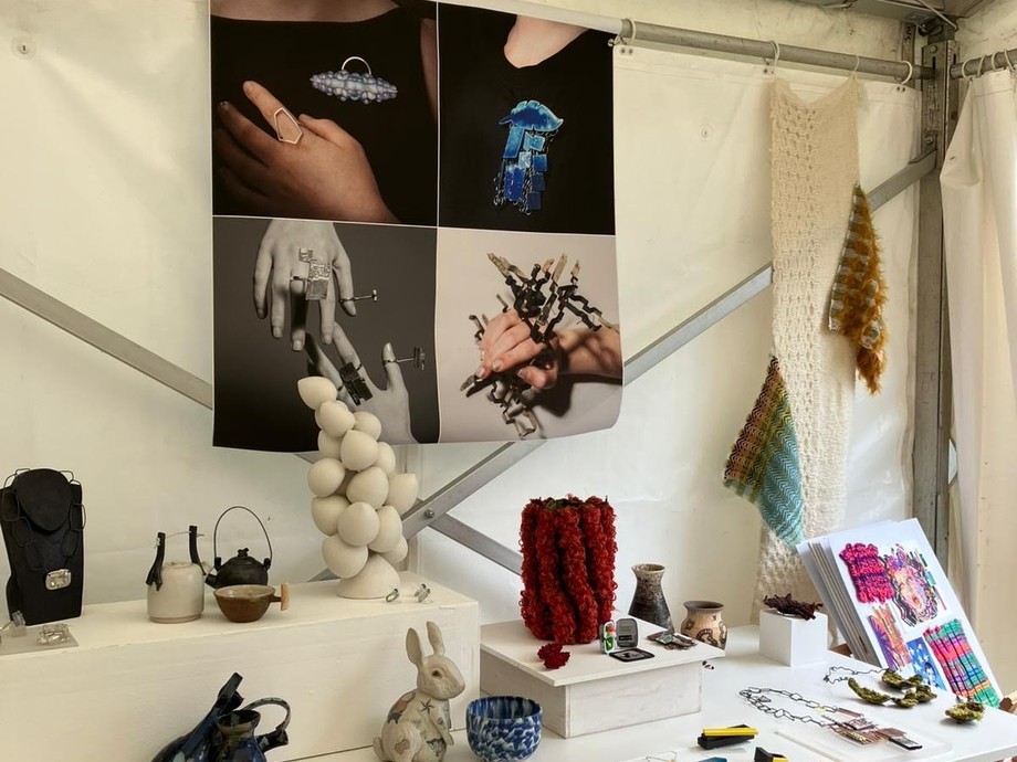 The Carmarthen School of Art stall at the Cardigan craft festival