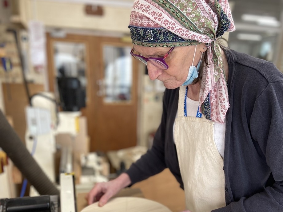 Hephzibah in the workshop