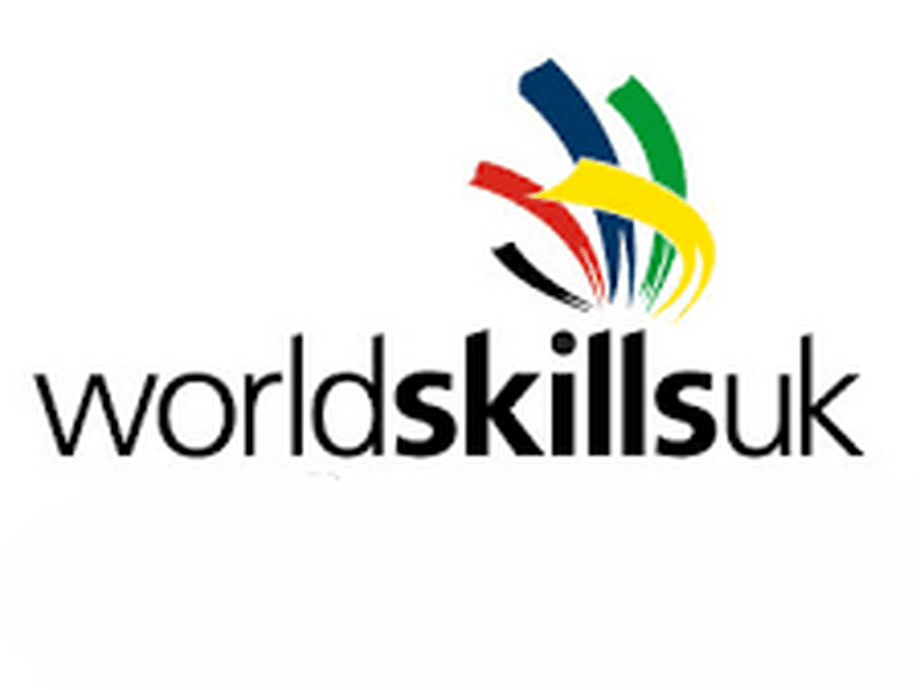 The WorldSkills UK logo which is the word Worldskillsuk with some colourful lines above the 'ill'