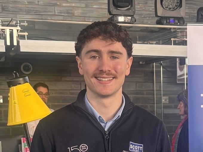 Archi a Green Skills apprentice 2026 at the Senedd