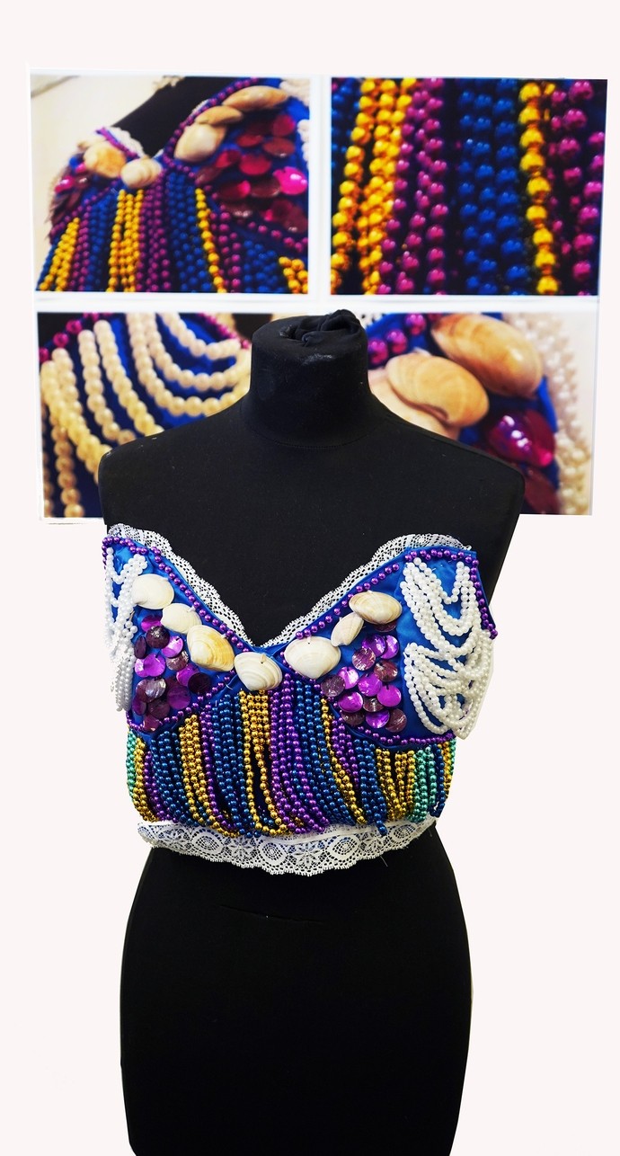 A fashion piece, a decorative beaded corset