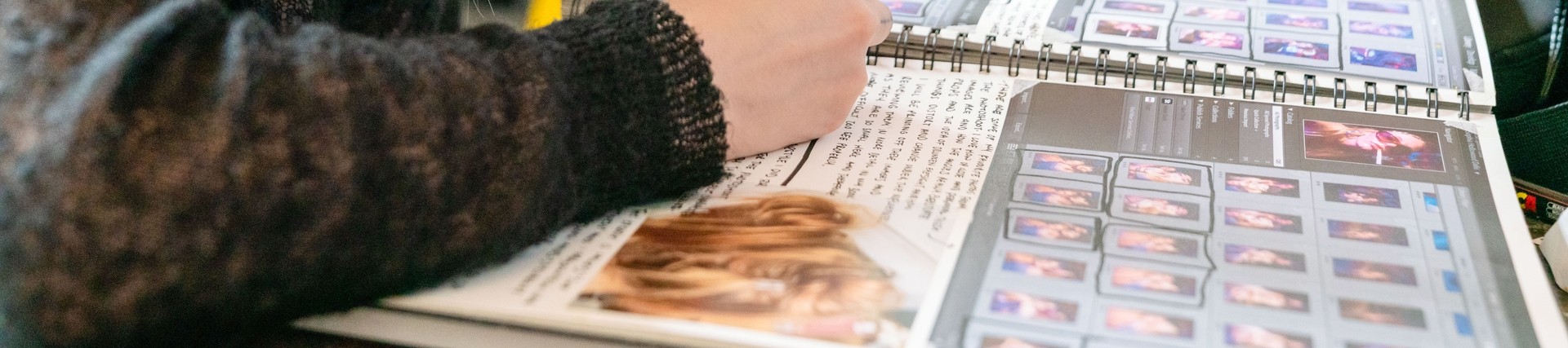 A student illustrator doing coursework.