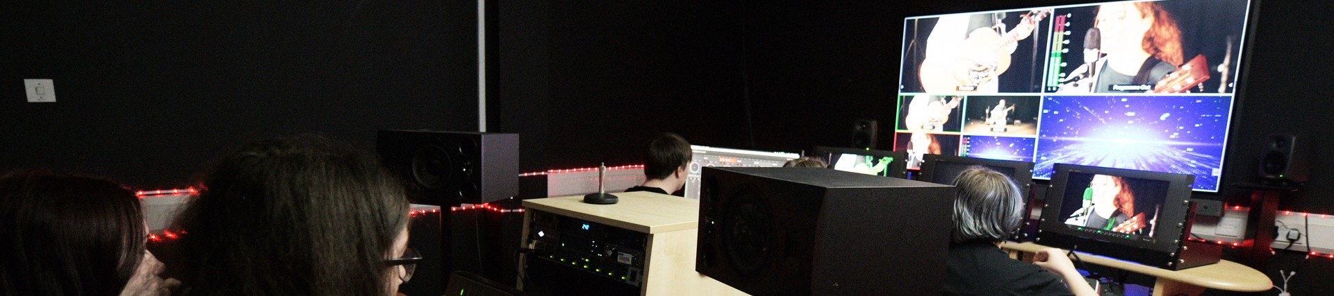 Student in a film studio