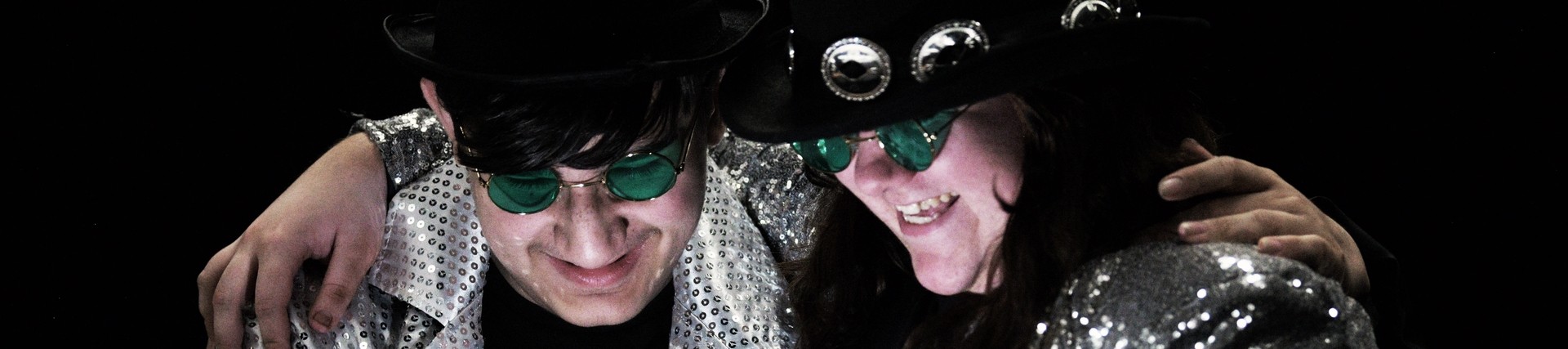 Two students in costume.