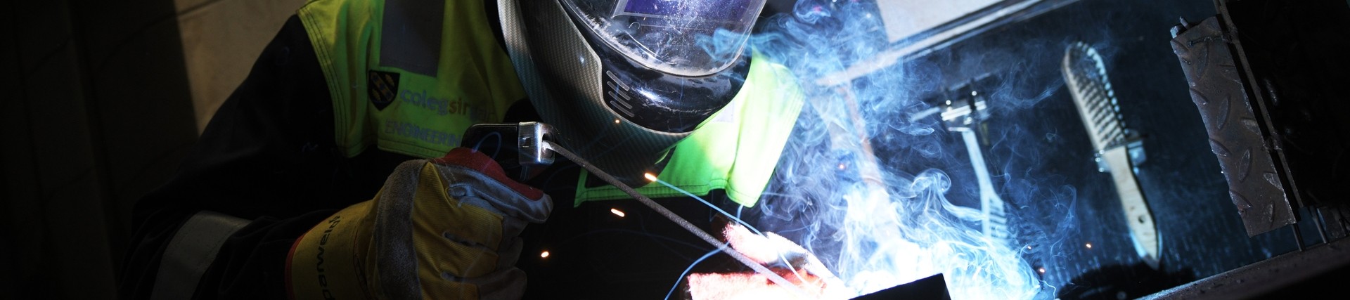 Student welding