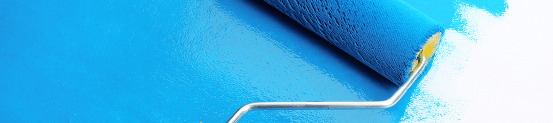 a blur roller rolling blue paint