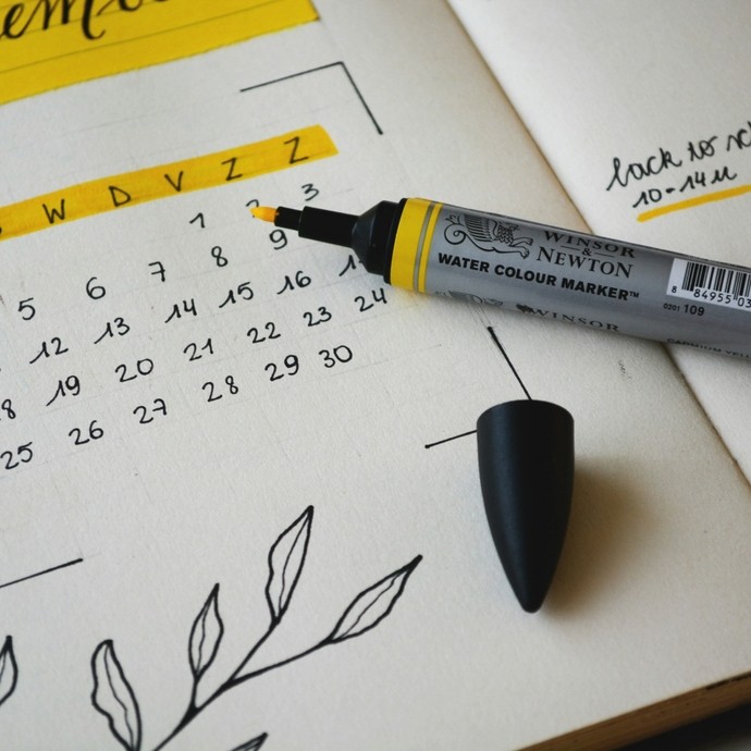 Close up of a calendar