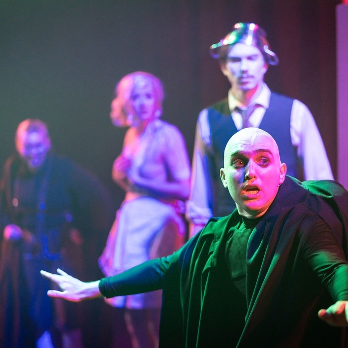 Students in a performance of Young Frankenstein