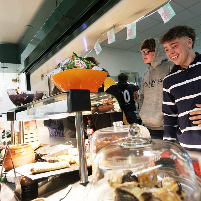 Students at the canteen