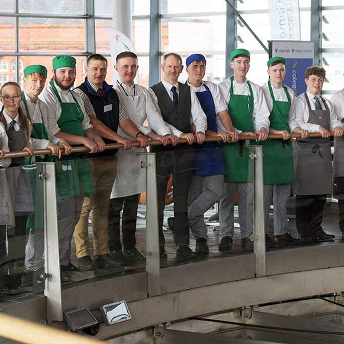 A group of students and staff and other representatives
