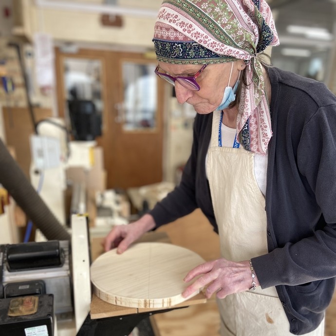 Hephzibah in the workshop